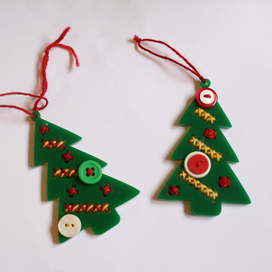 Cross stitch ornament kit – trees
