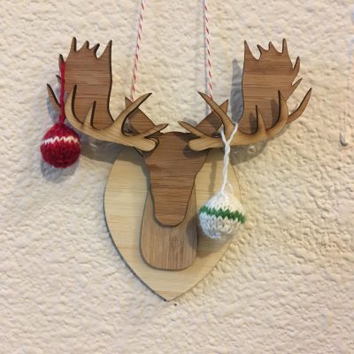 decorated moose ornament